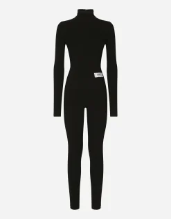 KIM DOLCE&GABBANA Stretch jersey Milano rib jumpsuit