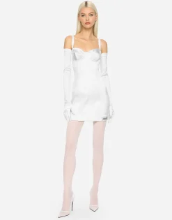 KIM DOLCE&GABBANA Stretch satin minidress