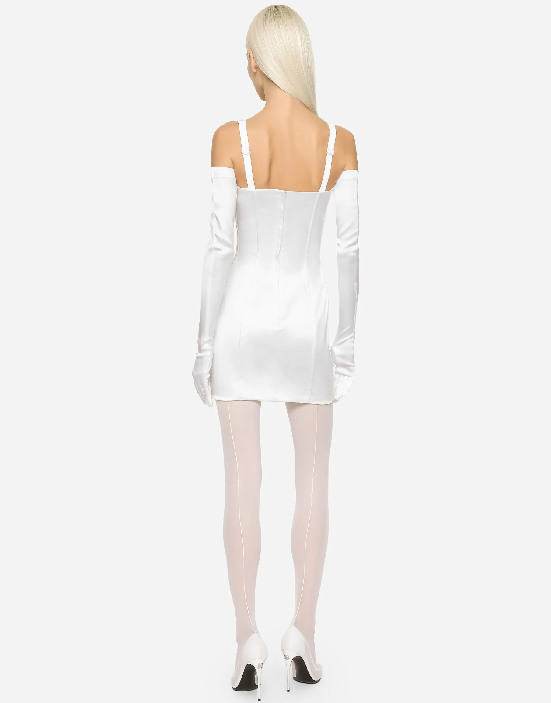 KIM DOLCE&GABBANA Stretch satin minidress