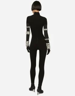 KIM DOLCE&GABBANA Stretch jersey Milano rib jumpsuit