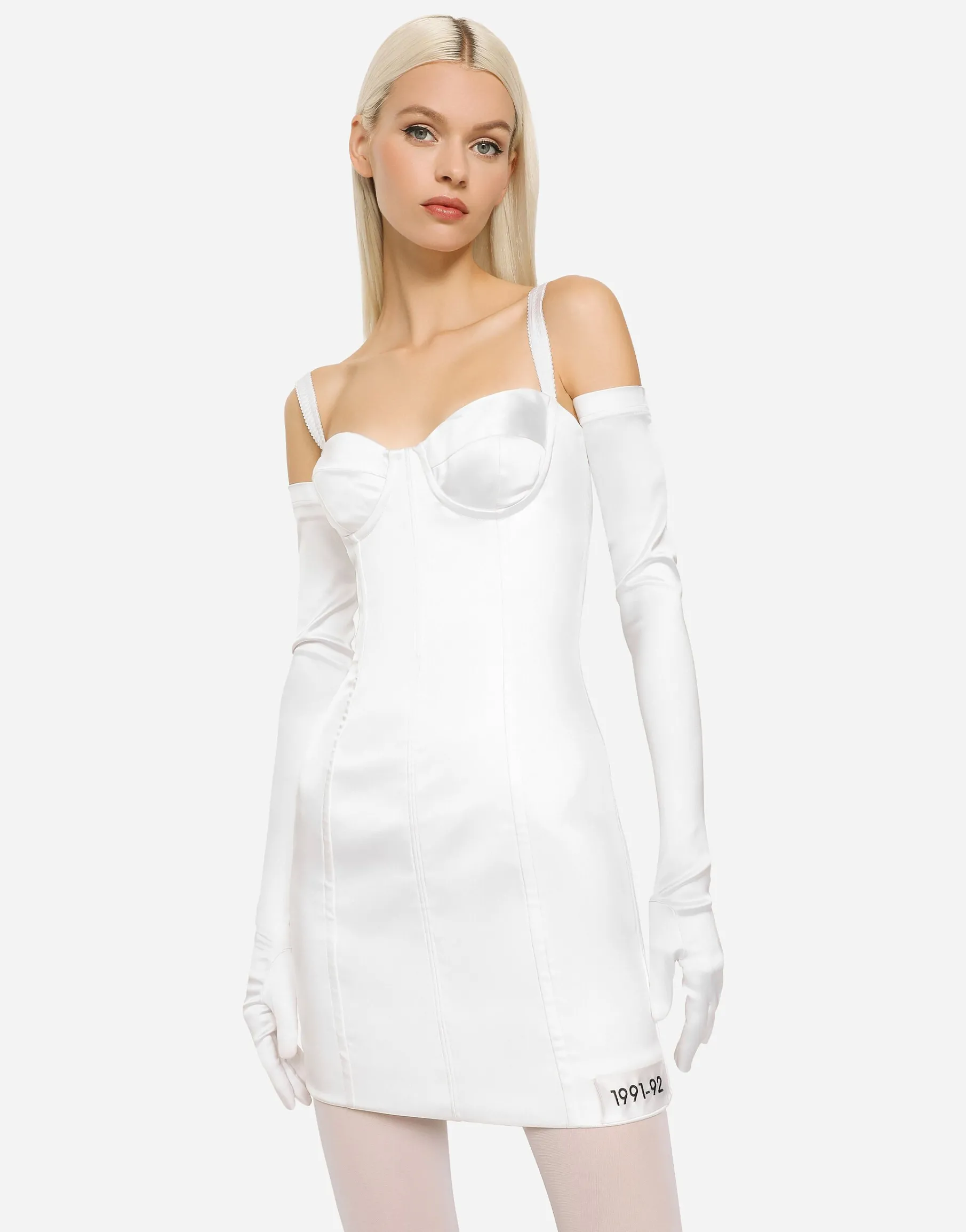 KIM DOLCE&GABBANA Stretch satin minidress