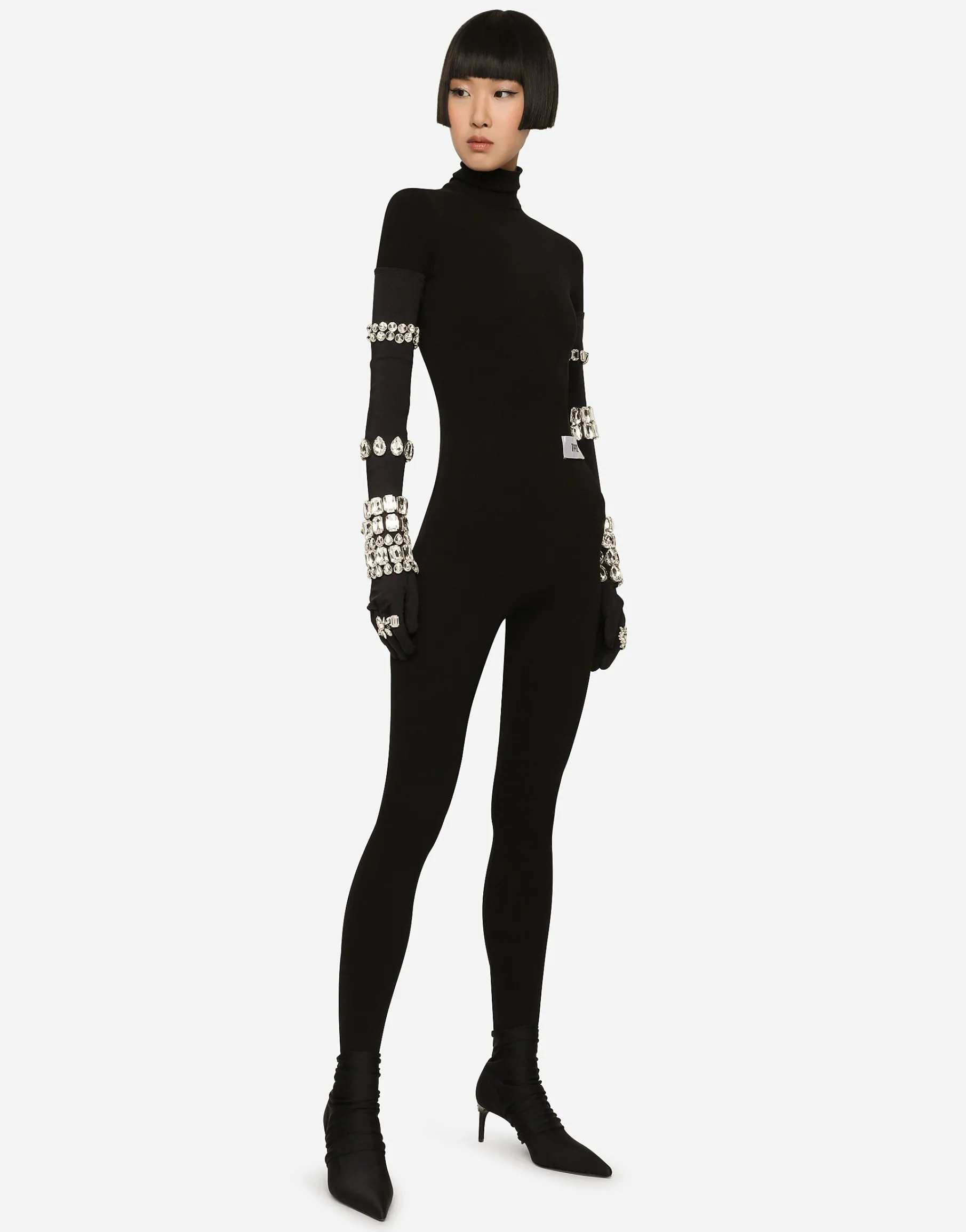 KIM DOLCE&GABBANA Stretch jersey Milano rib jumpsuit