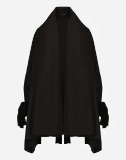 KIM DOLCE&GABBANA Taffeta and moiré cape with the Re-Edition label