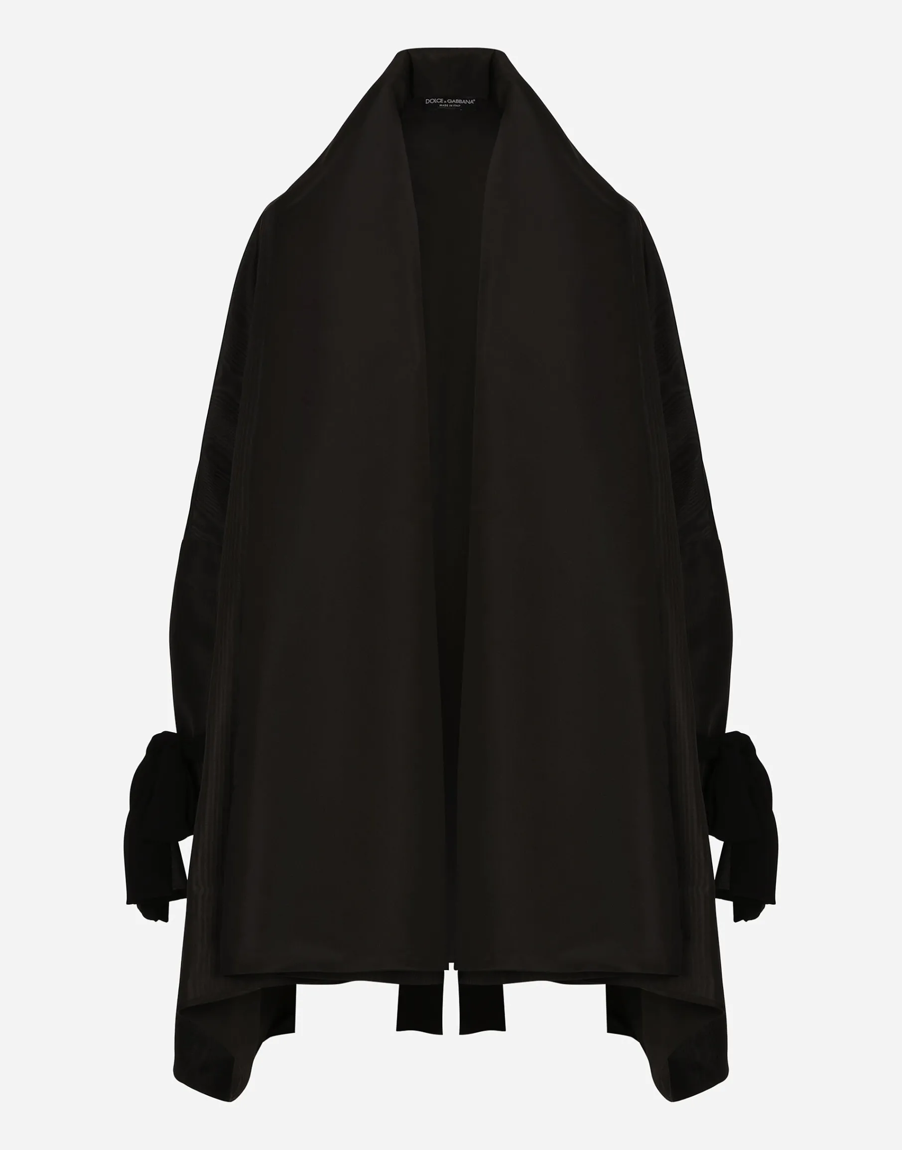 KIM DOLCE&GABBANA Taffeta and moiré cape with the Re-Edition label