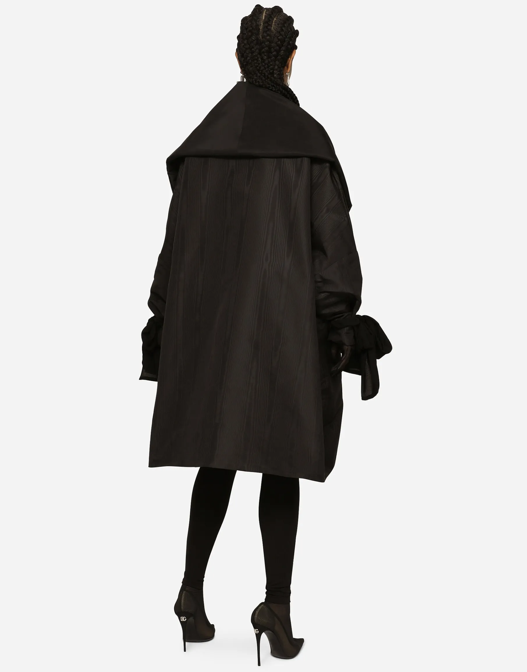 KIM DOLCE&GABBANA Taffeta and moiré cape with the Re-Edition label