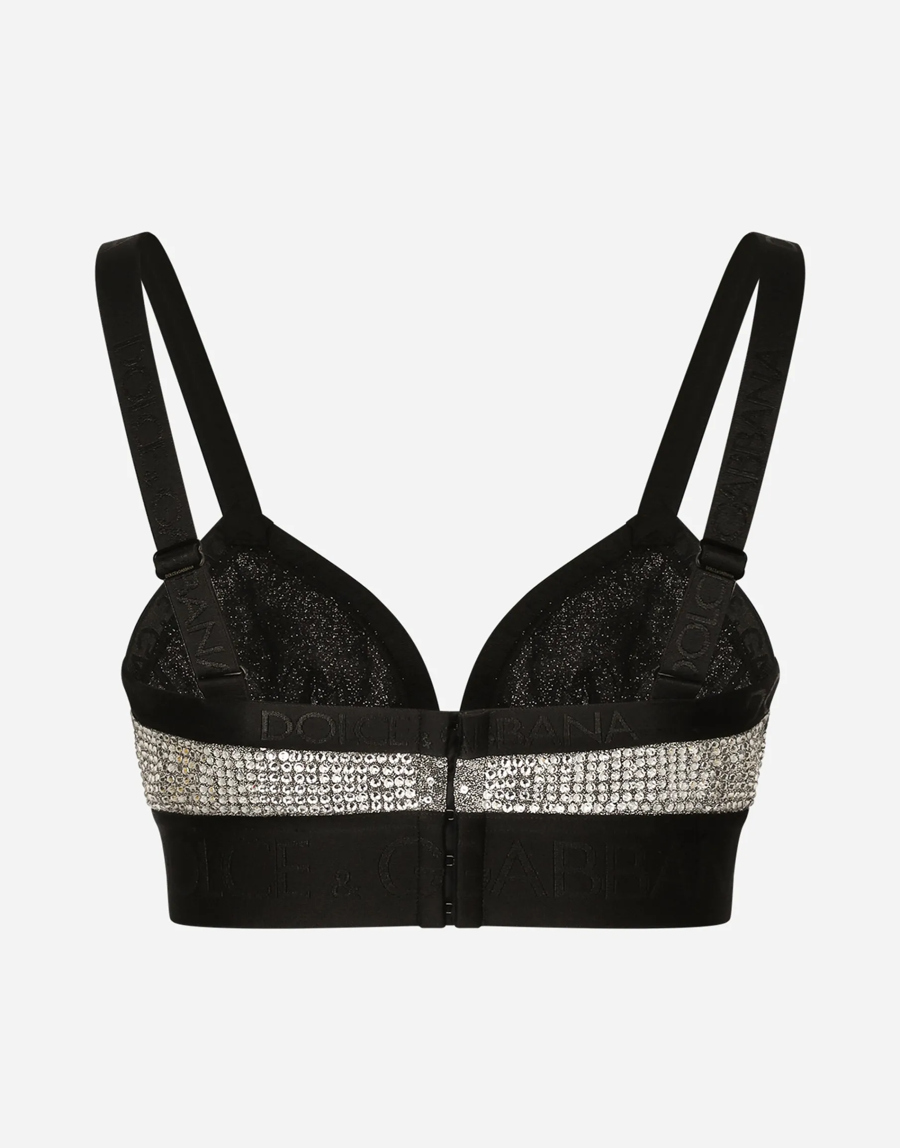 KIM DOLCE&GABBANA Triangle bra with fusible rhinestones