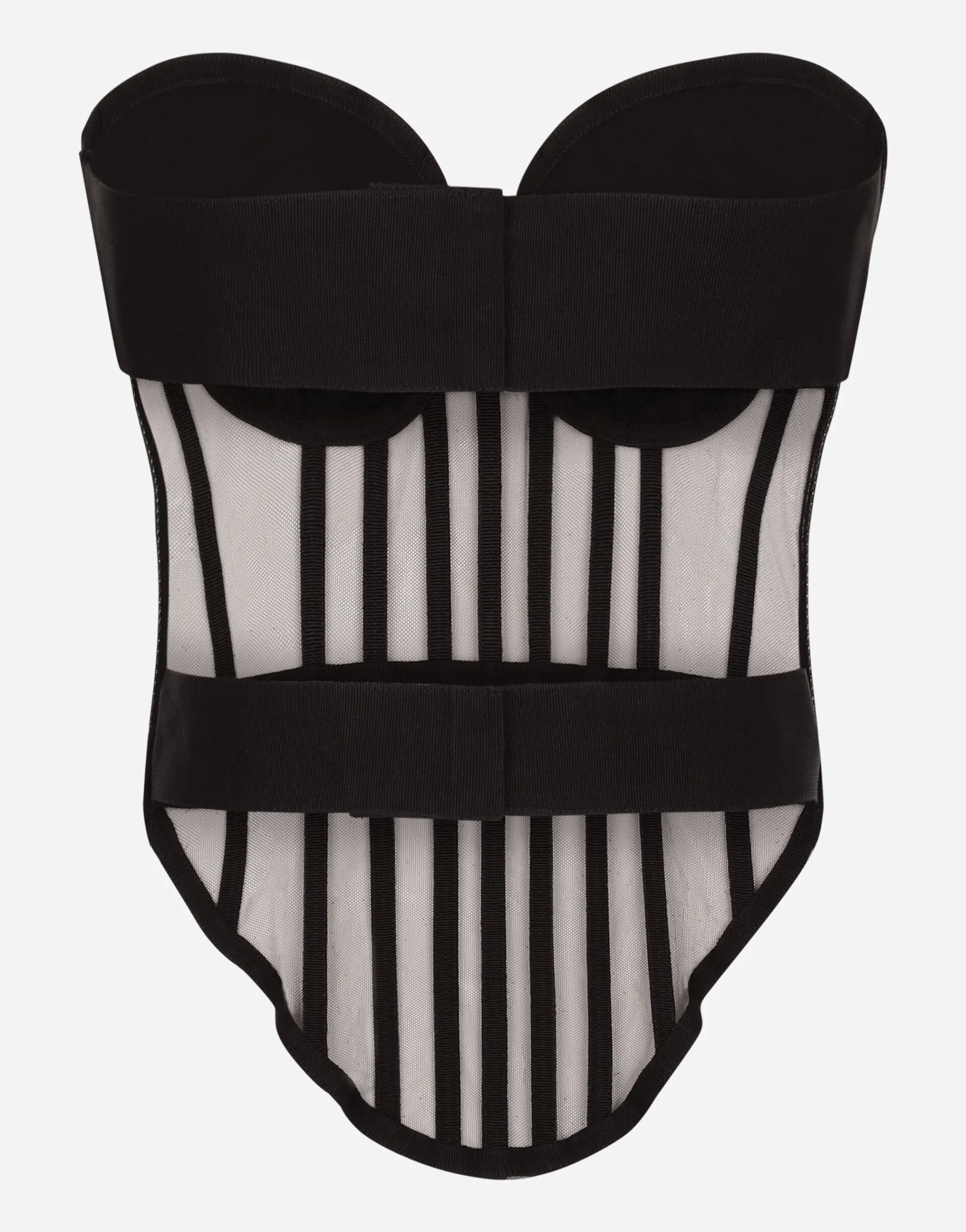 KIM DOLCE&GABBANA Tulle corset with boning and molded cups
