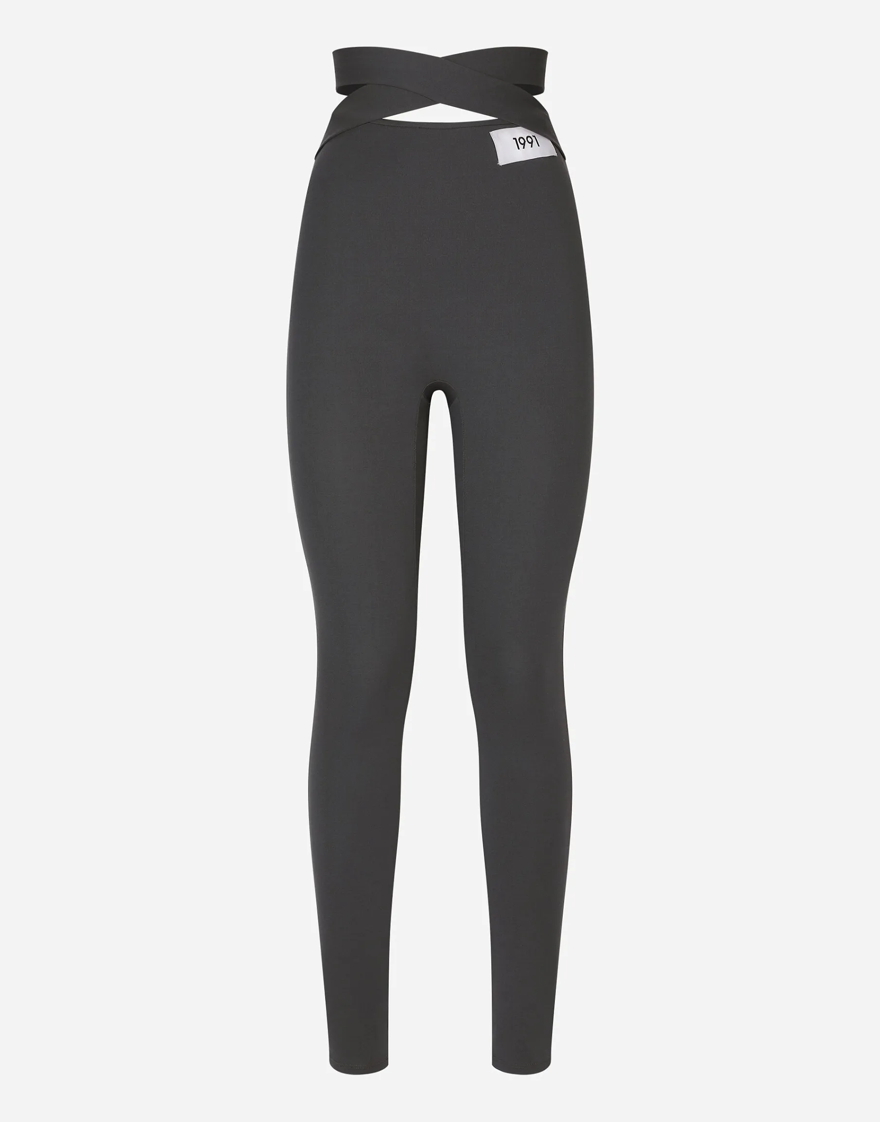 KIM DOLCE&GABBANA Viscose pants with crossover strap on the waist