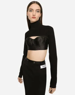 KIM DOLCE&GABBANA Viscose turtle-neck shrug