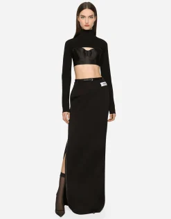 KIM DOLCE&GABBANA Viscose turtle-neck shrug