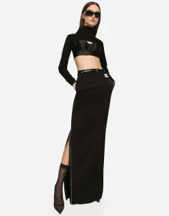 KIM DOLCE&GABBANA Viscose turtle-neck shrug