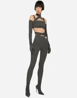 KIM DOLCE&GABBANA Viscose top with sleeve details