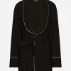 KIM DOLCE&GABBANA Woolen pajama shirt with belt