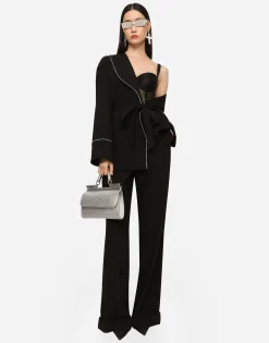 KIM DOLCE&GABBANA Woolen pajama shirt with belt
