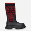 Knit boots with Dolce&Gabbana logo