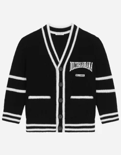 Knit cardigan with Dolce&Gabbana logo