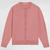 Knit cardigan with logo buttons