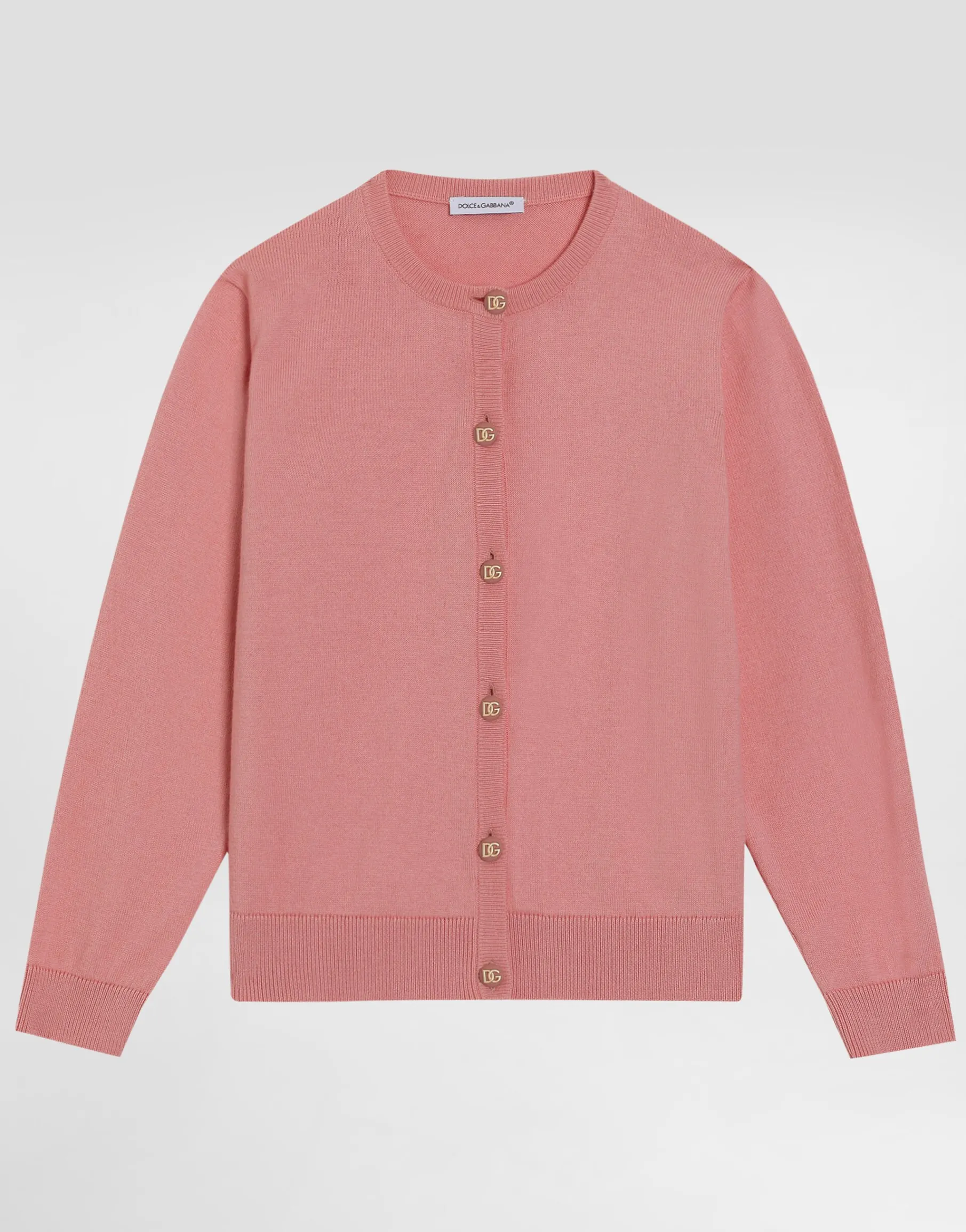 Knit cardigan with logo buttons