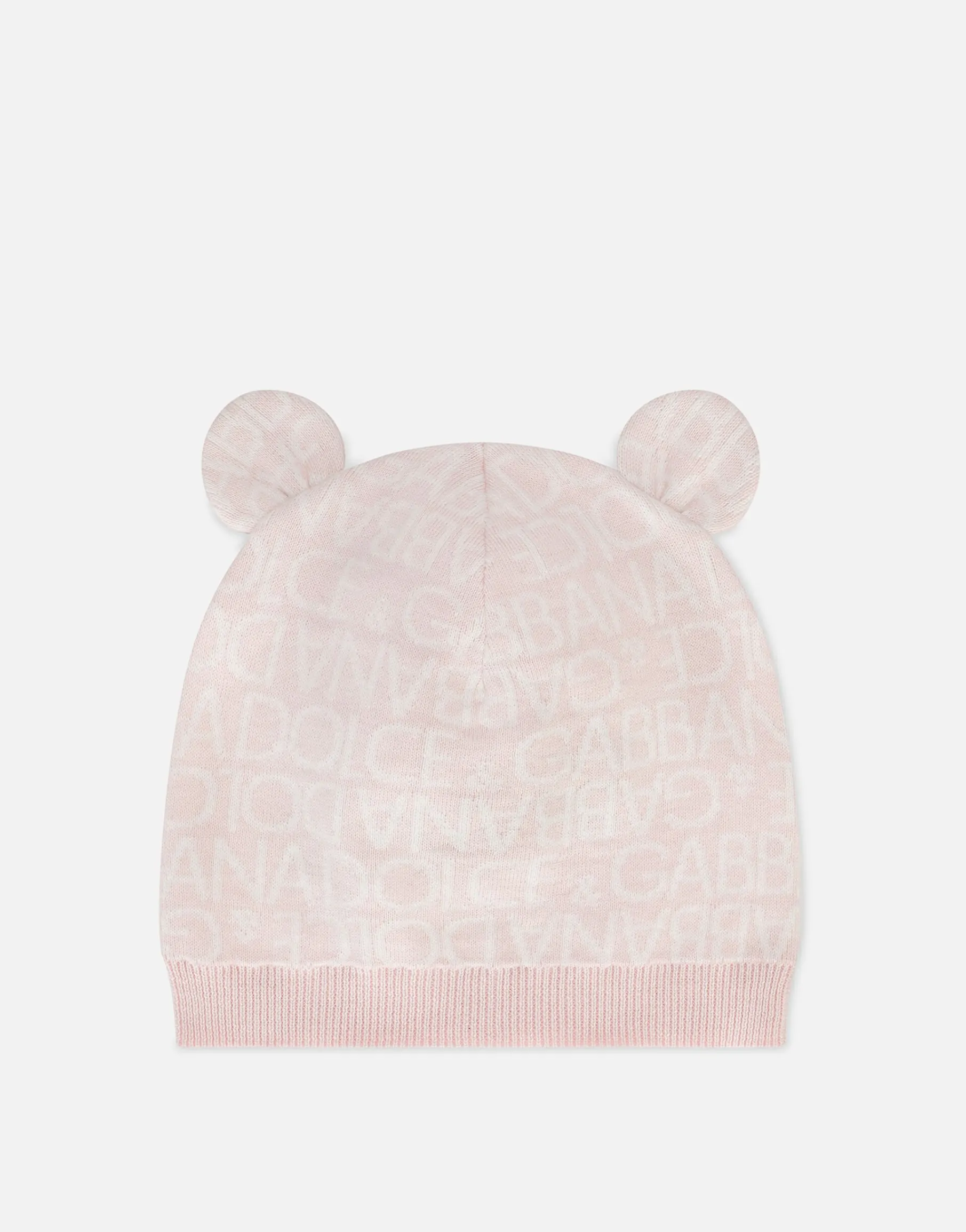 Knit hat with jacquard logo and ears