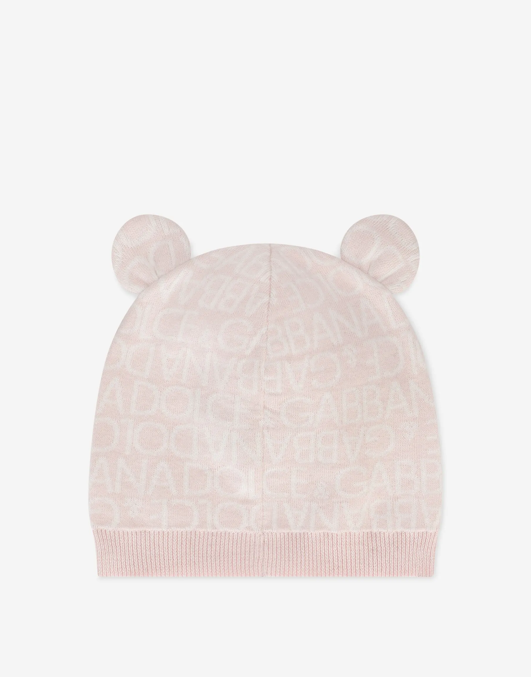 Knit hat with jacquard logo and ears