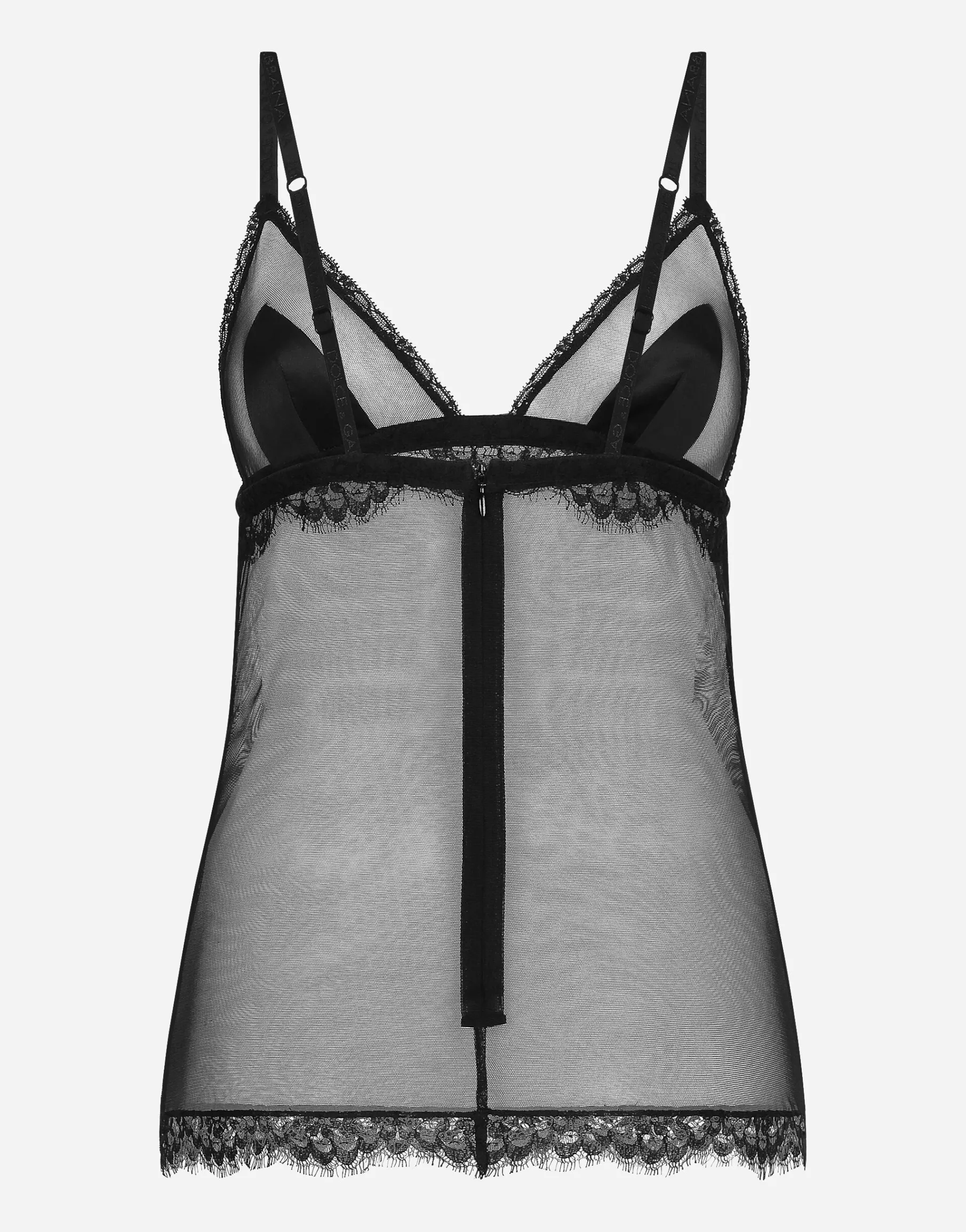 Lace and tulle camisole
