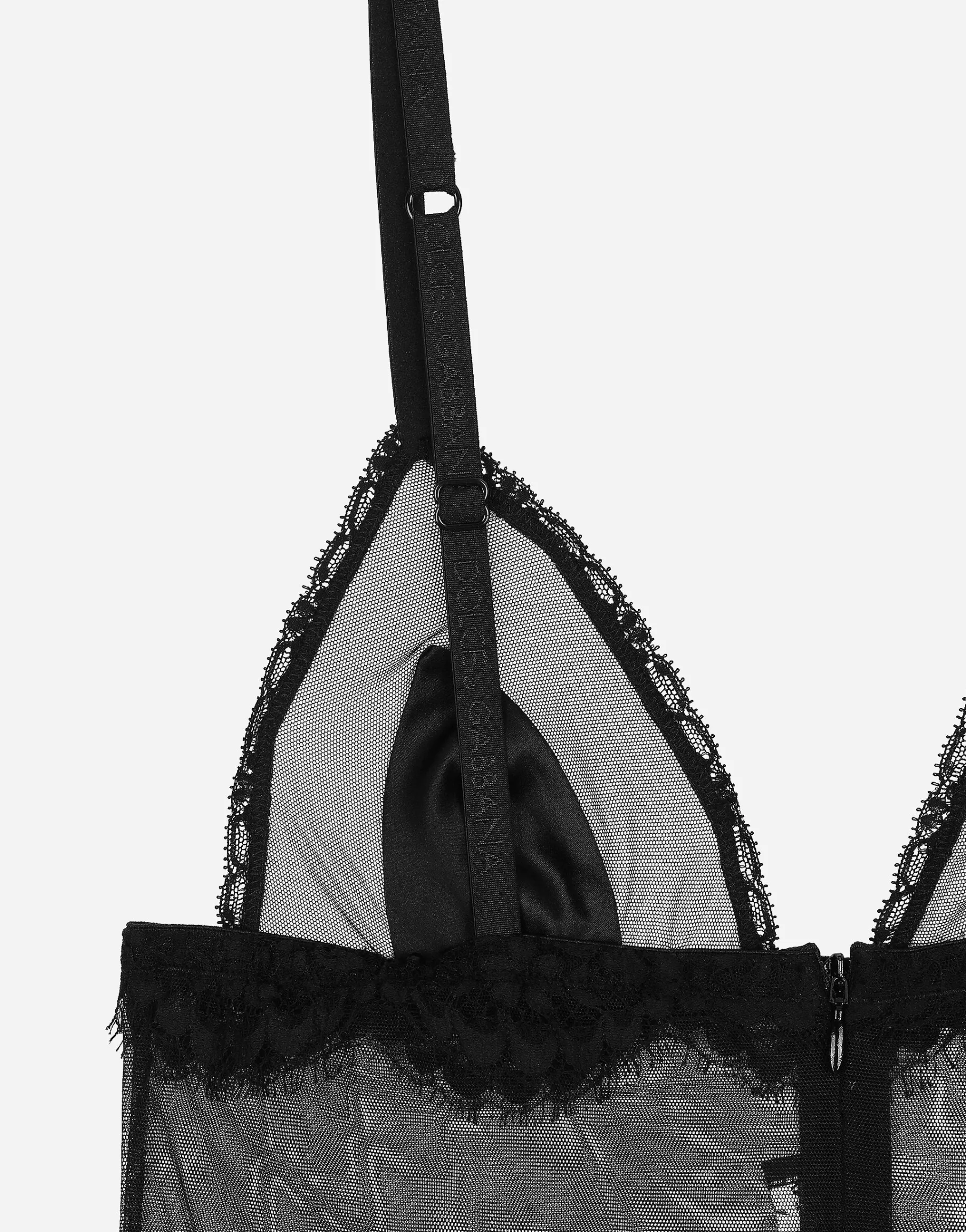 Lace and tulle camisole