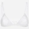 Lace and tulle soft-cup triangle bra