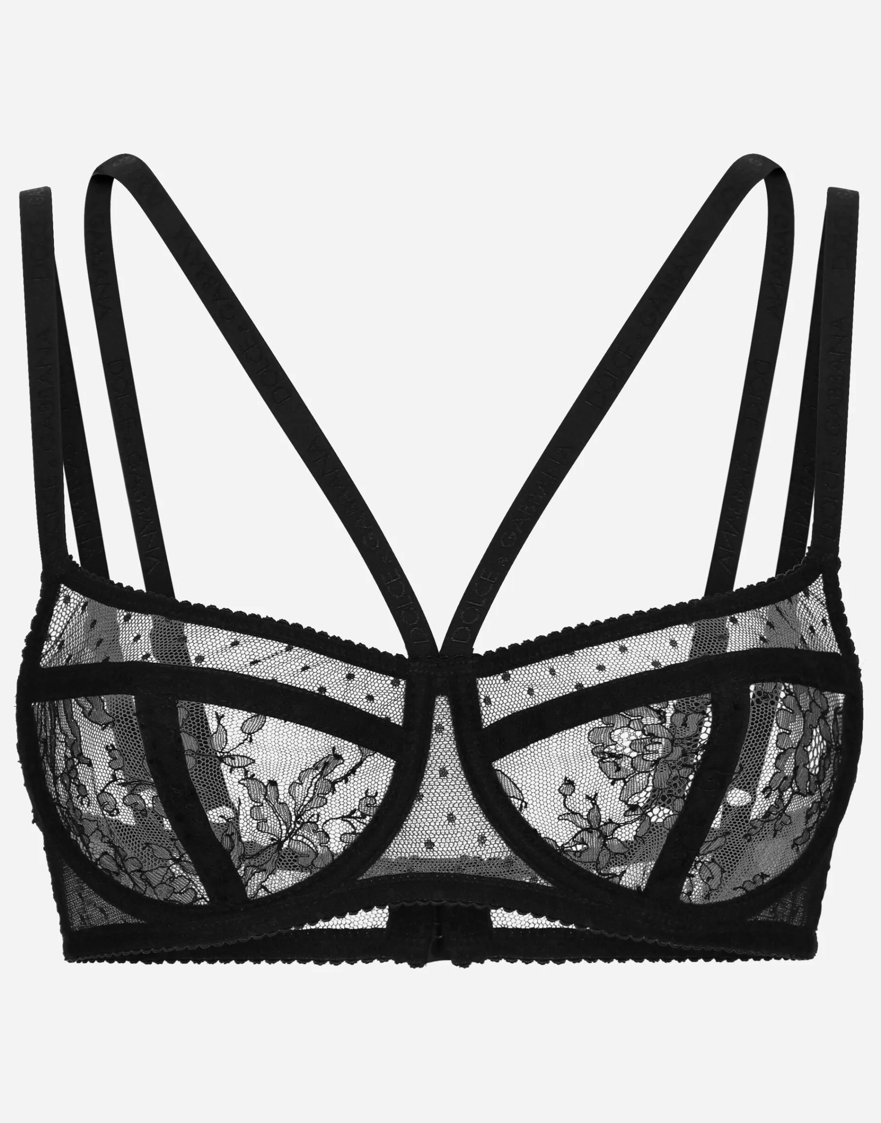 Lace balconette bra