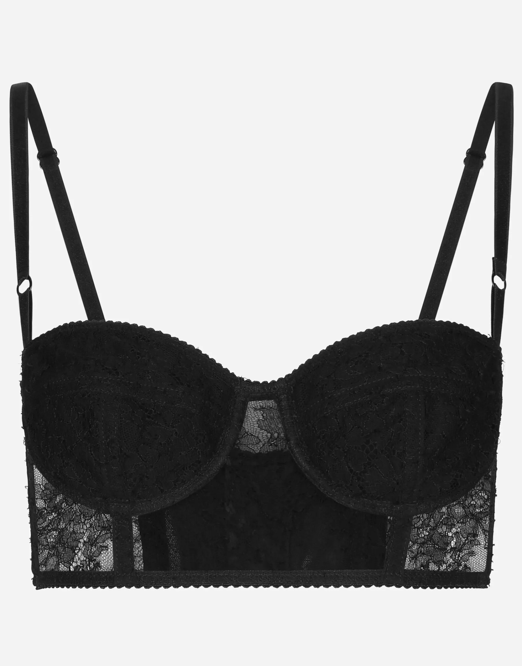 Lace balconette corset with straps