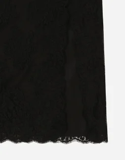 Lace calf-length slip dress