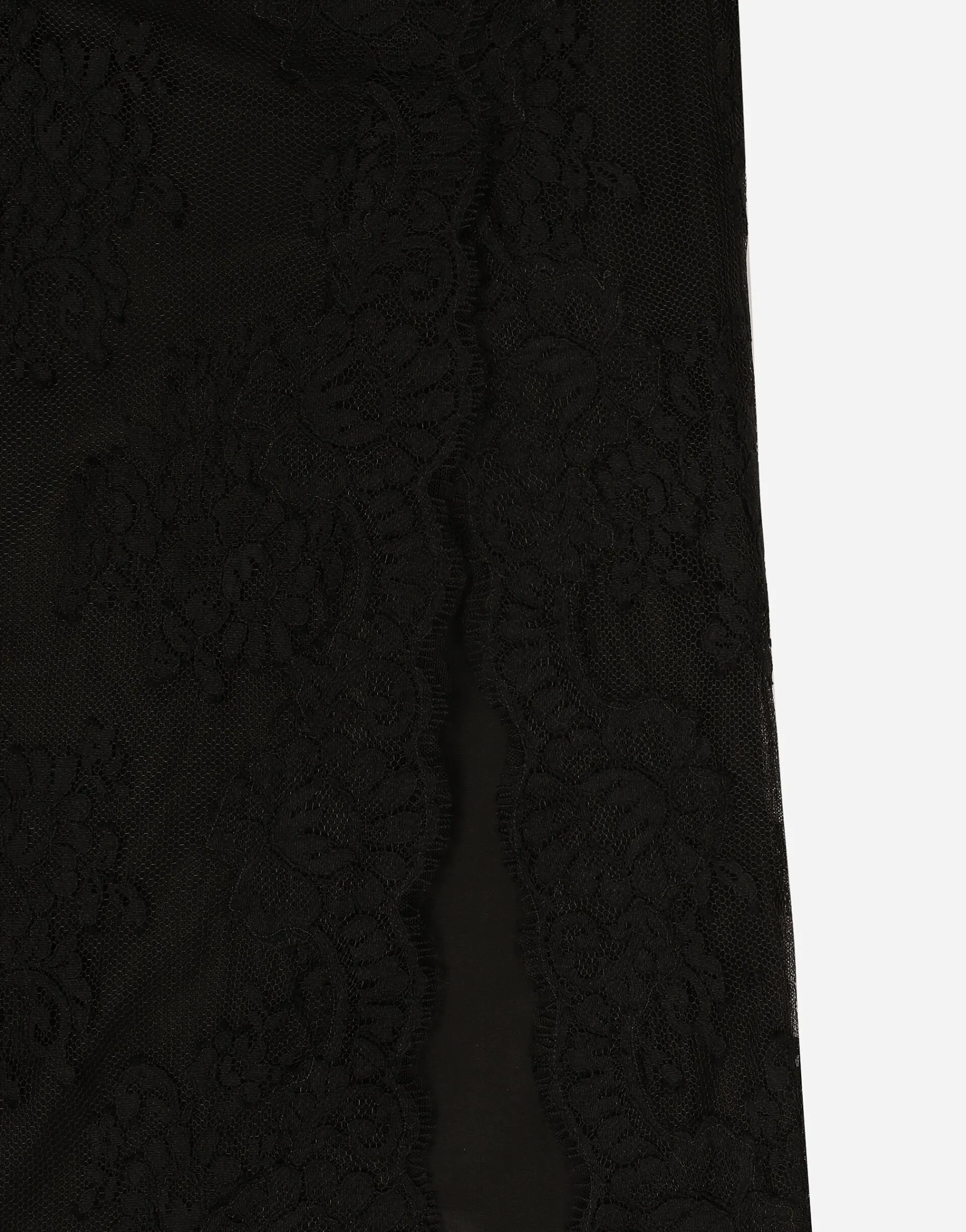Lace calf-length slip dress