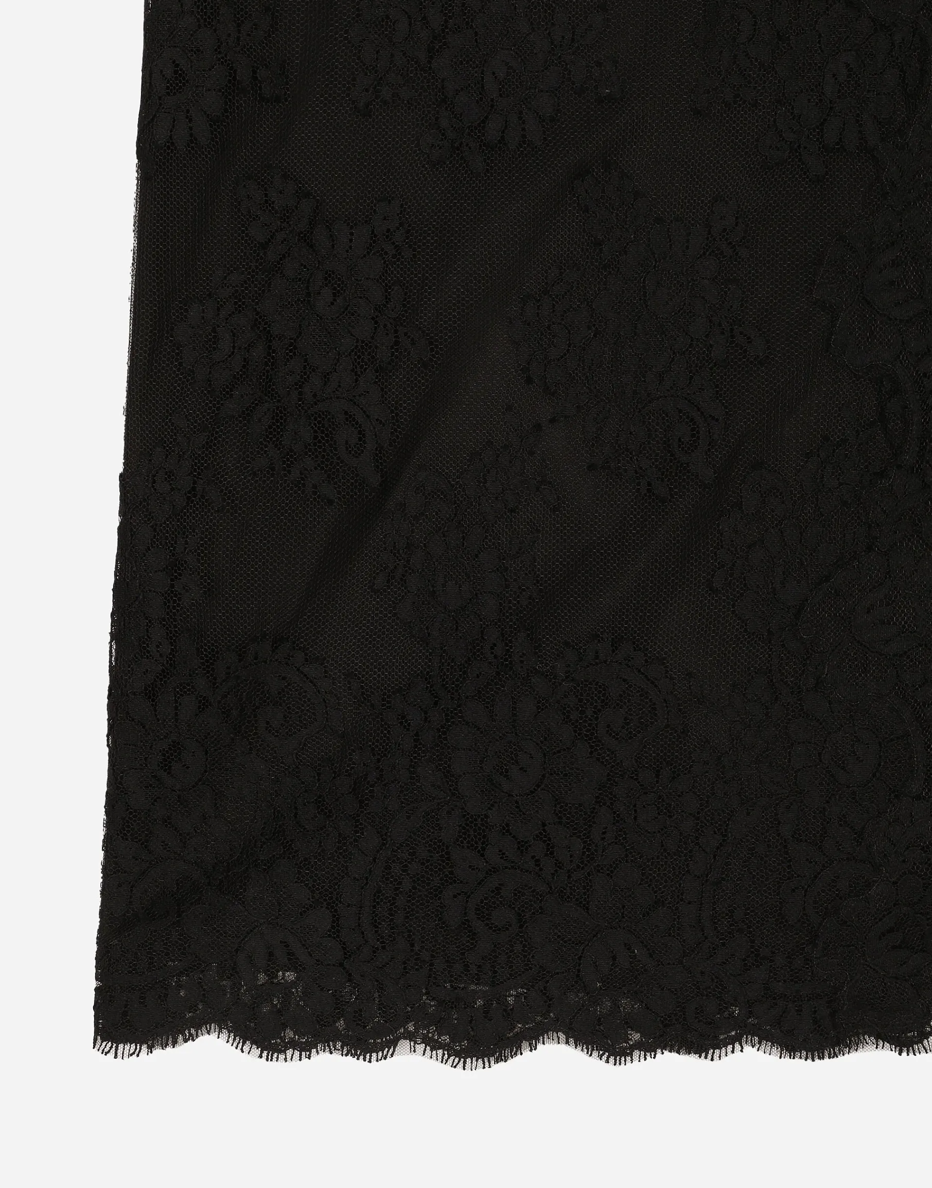 Lace calf-length slip dress
