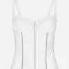 Lace lingerie bustier with straps