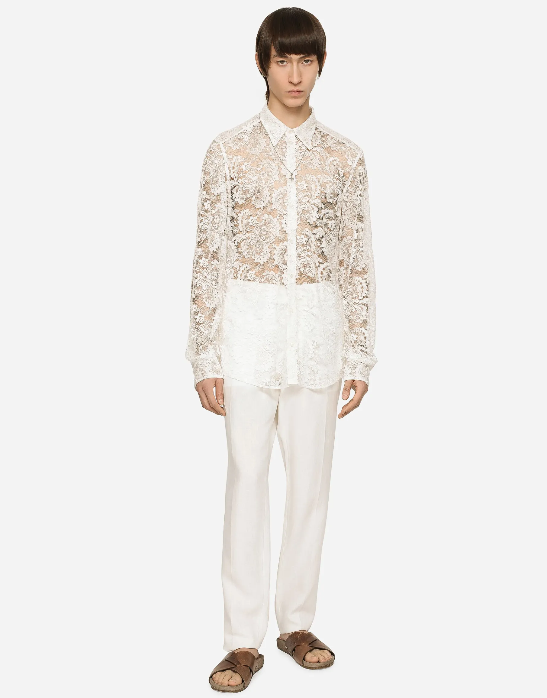 Lace Martini-fit shirt