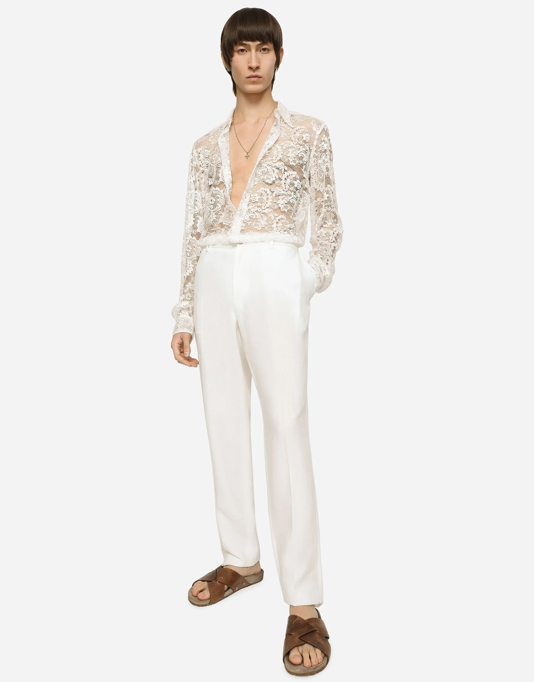 Lace Martini-fit shirt