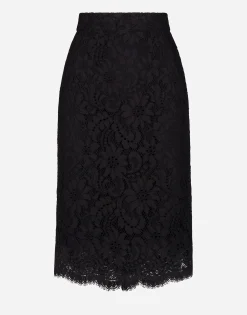 Lace midi skirt