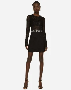 Lace miniskirt