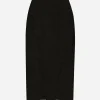 Lace pencil skirt with slit