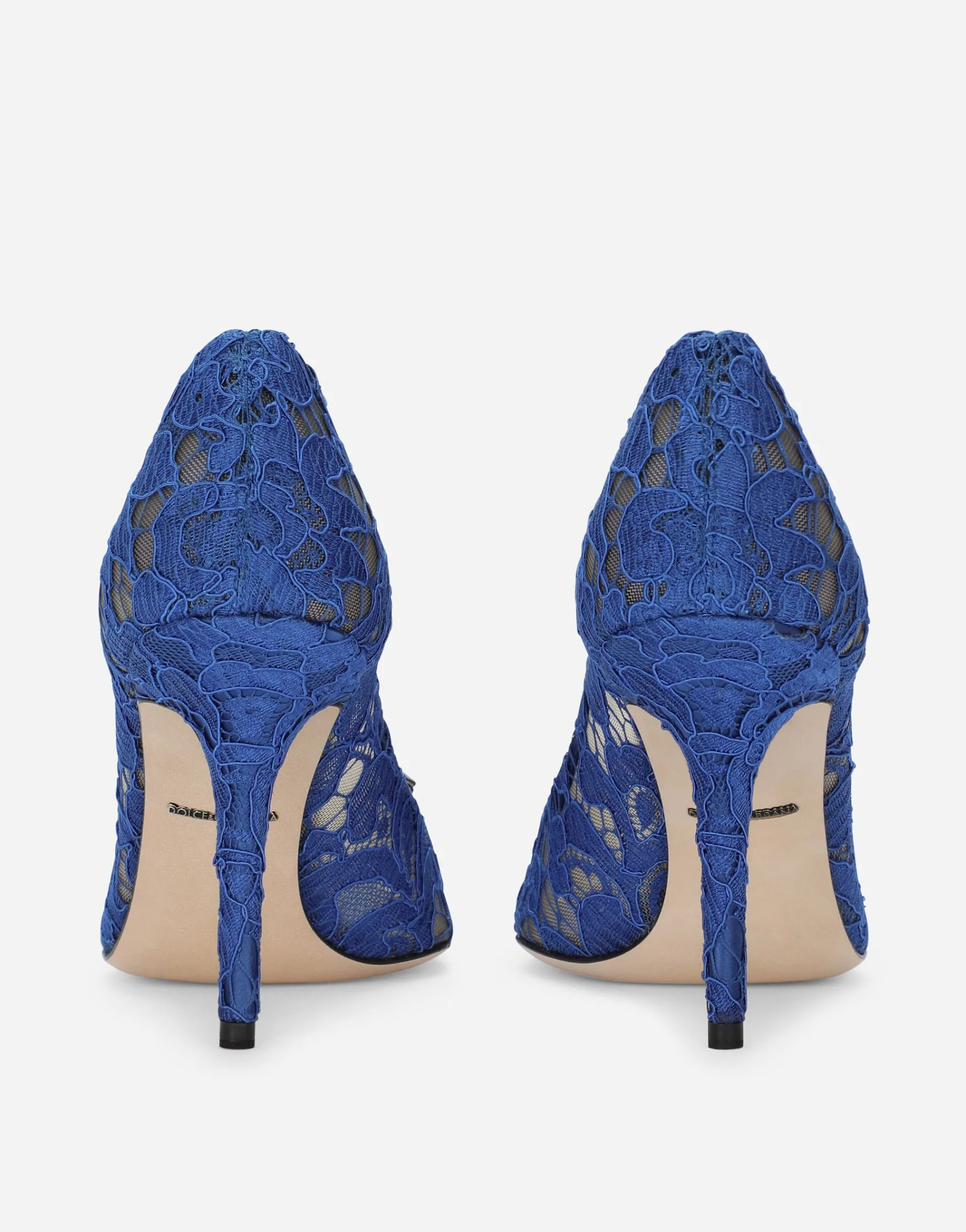 Lace rainbow pumps with brooch detailing