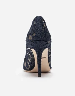 Lace rainbow pumps with brooch detailing