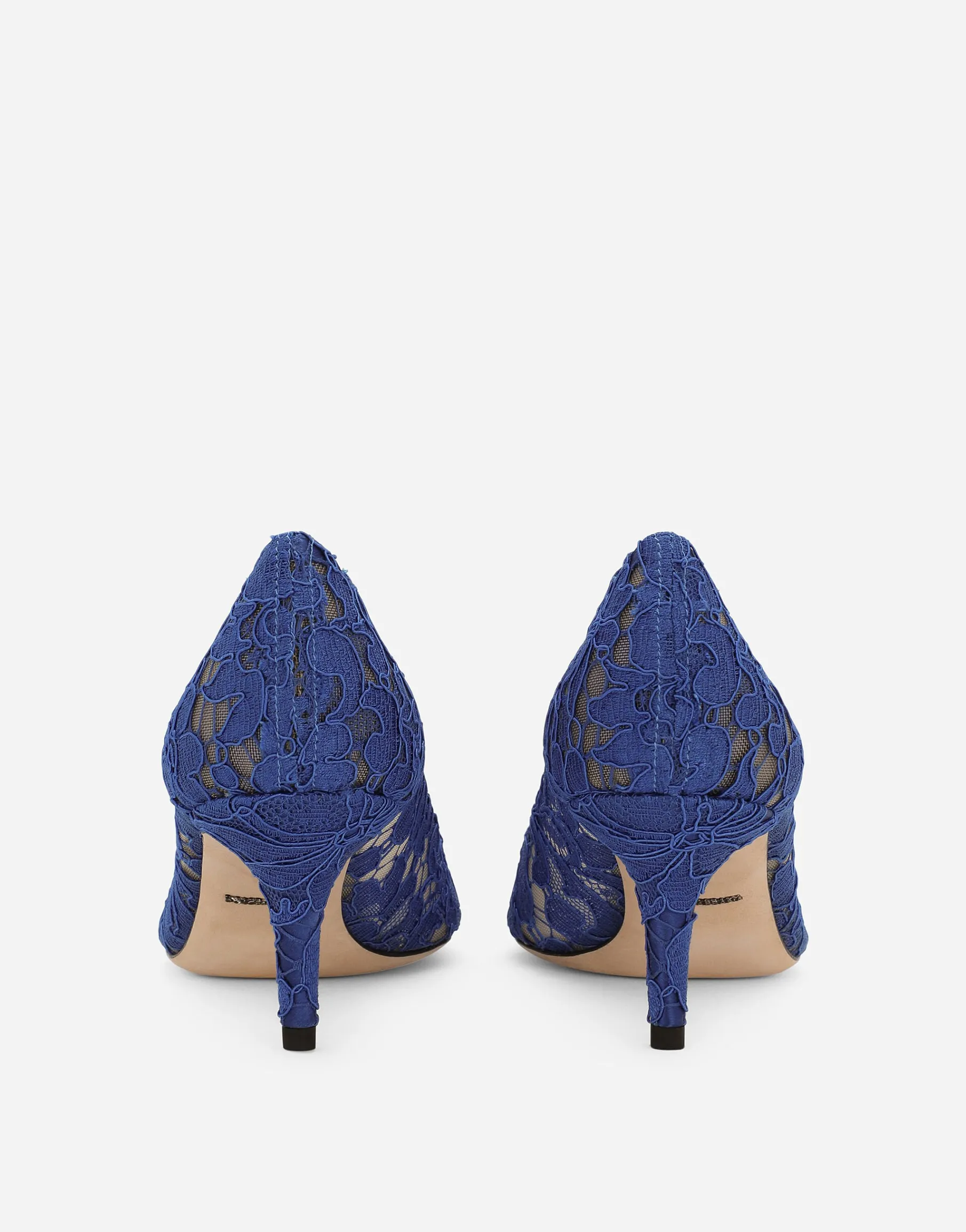 Lace rainbow pumps with brooch detailing