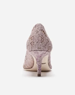 Lace rainbow pumps with brooch detailing