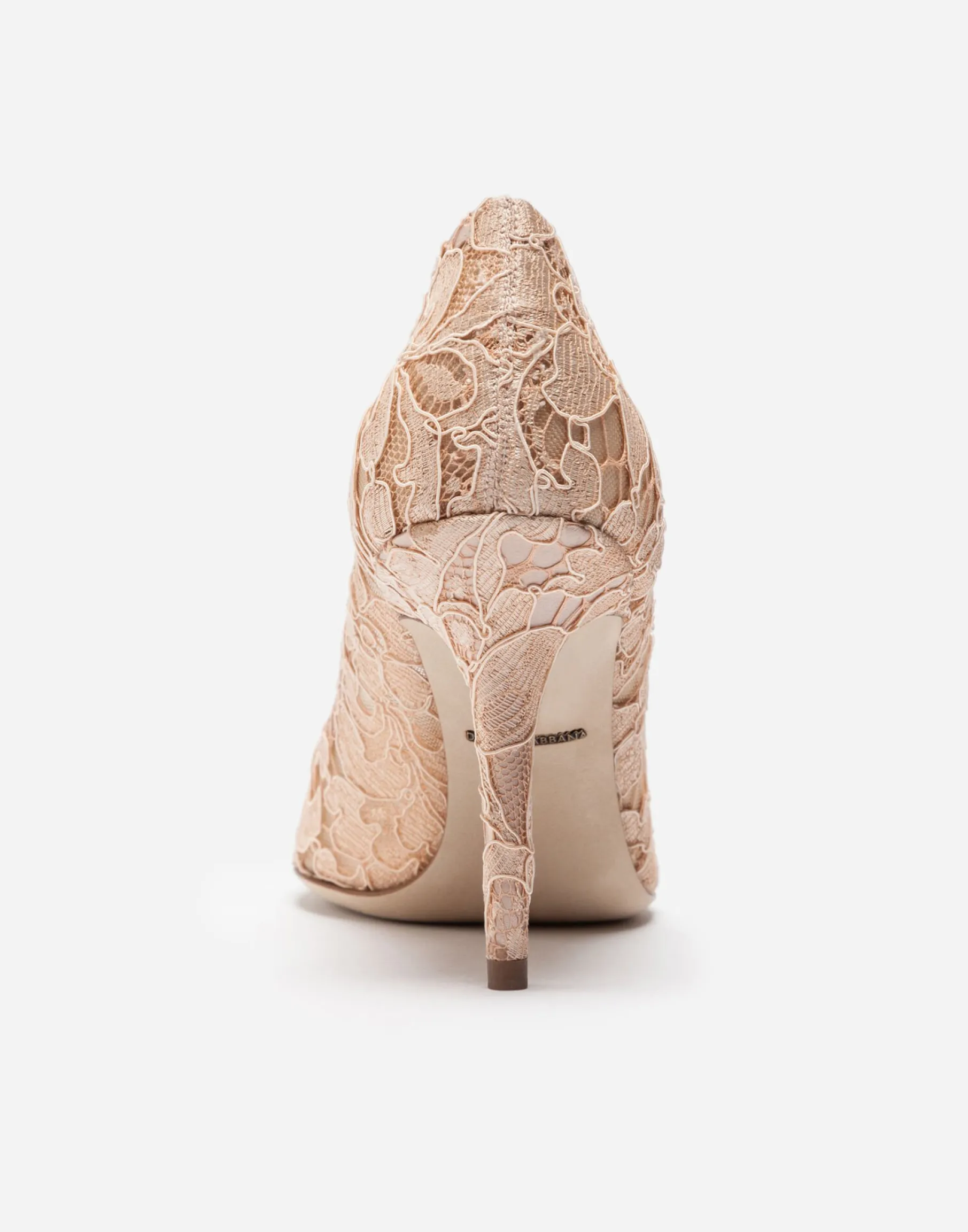 Lace rainbow pumps with brooch detailing