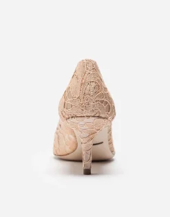Lace rainbow pumps with brooch detailing