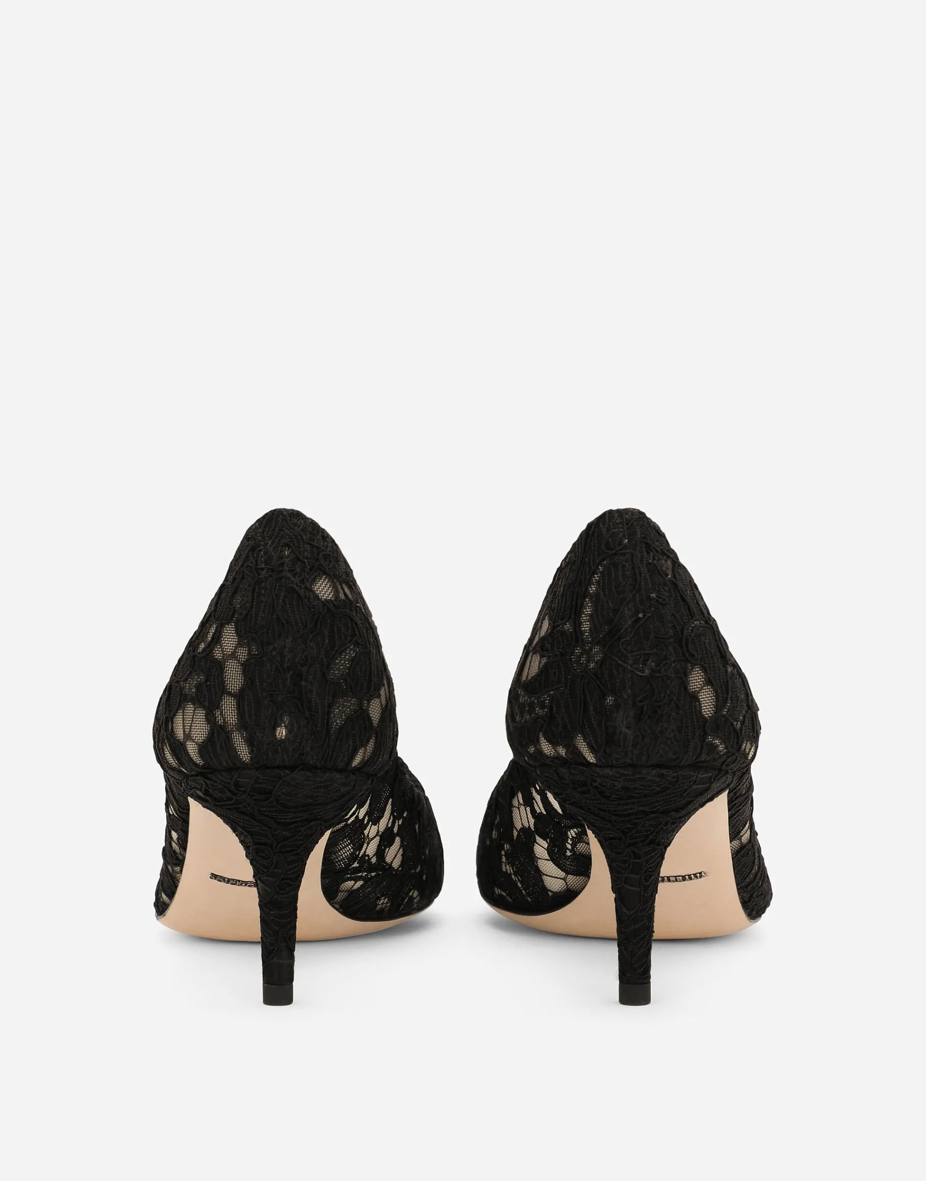 Lace rainbow pumps with brooch detailing