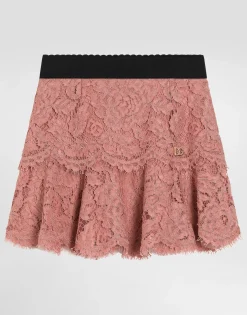 Lace skirt with DG logo