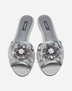 Lace slides with crystals