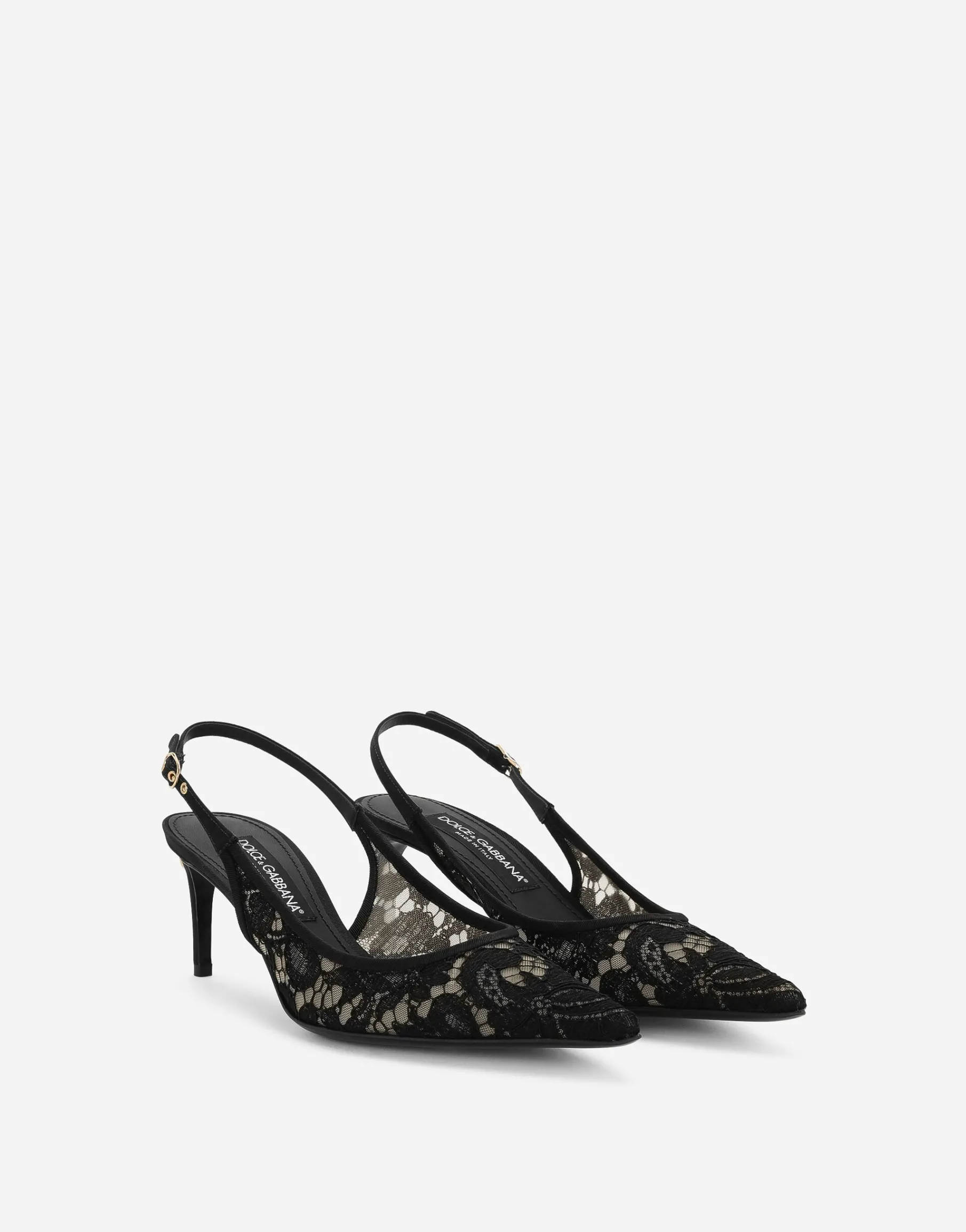Lace slingbacks