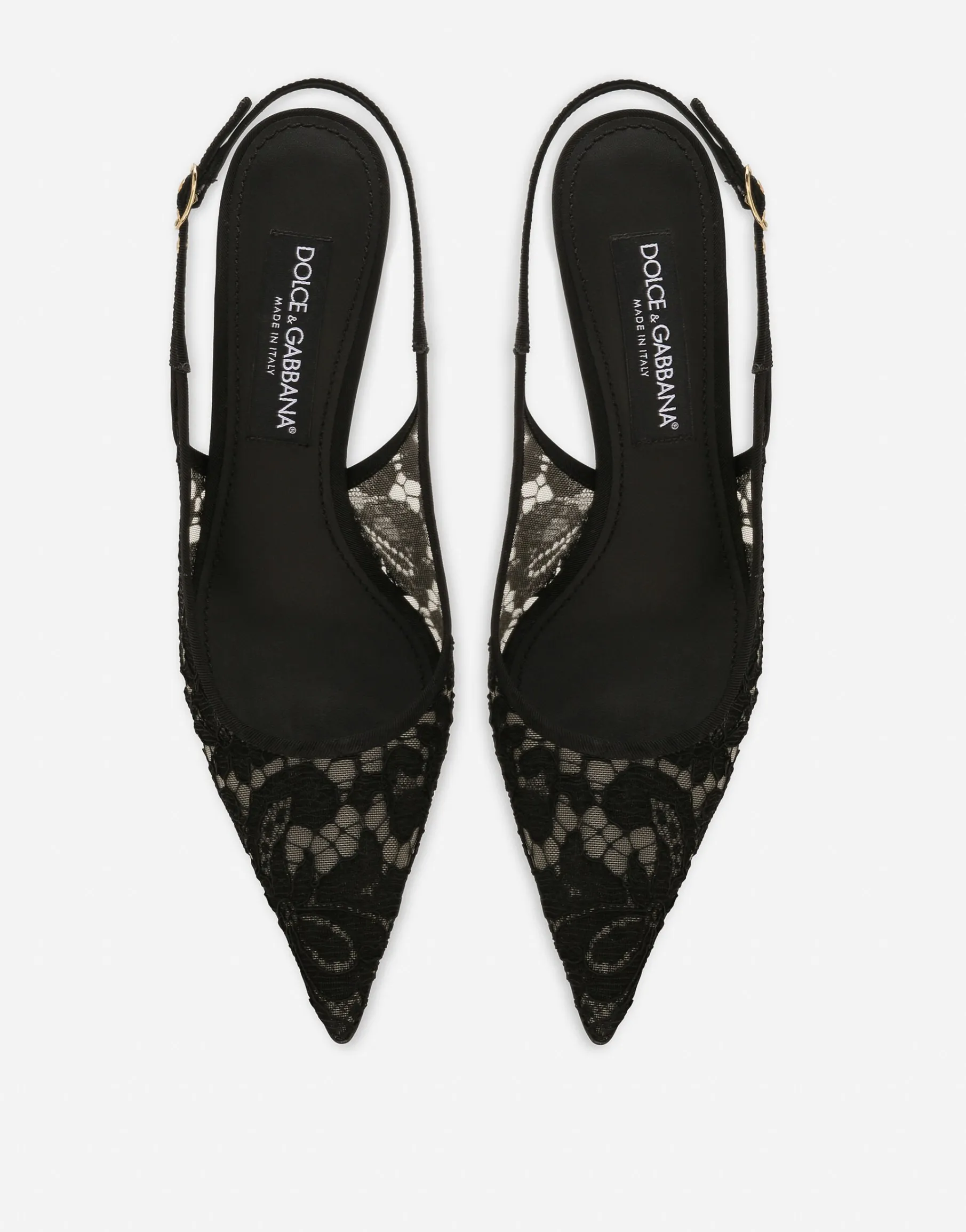 Lace slingbacks