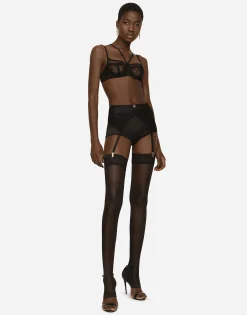 Lace suspender belt